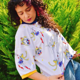 Camiseta Crop top oversize sailor moon