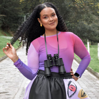 Blusa malla degrade fucsia